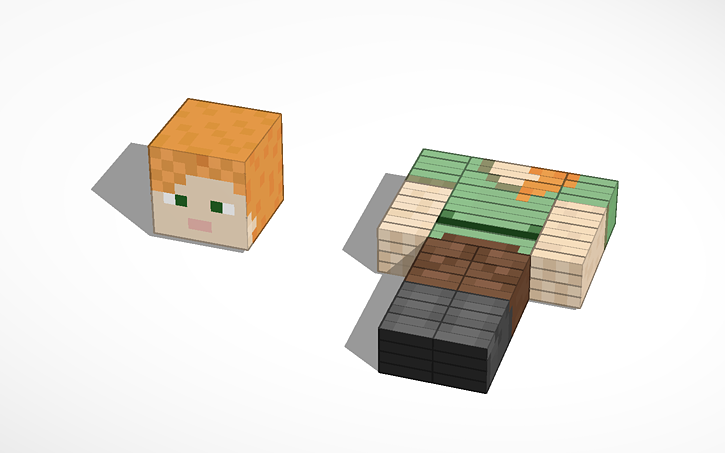 3D design Minecraft Alex Model - Tinkercad