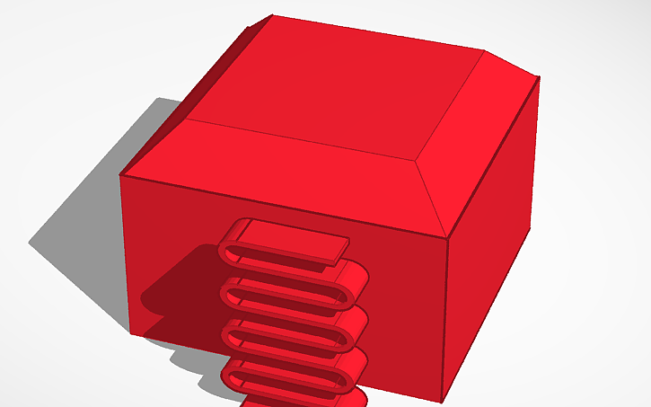 3D design Keycap And Spring - Tinkercad