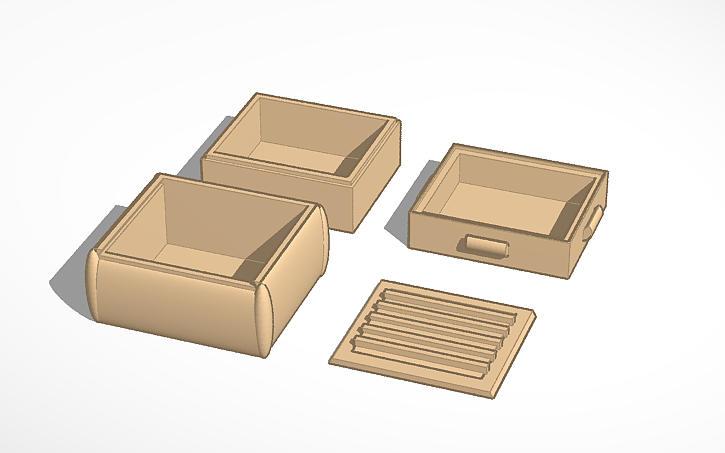 3D design two boxes - Tinkercad