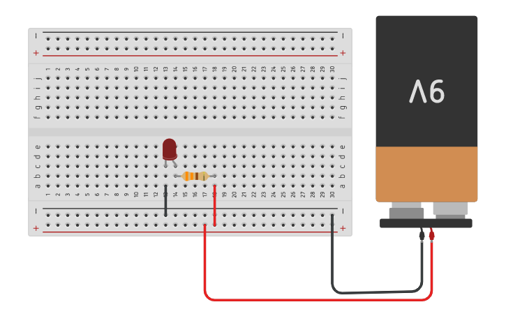 Simple Ciruit Led Circuit design Simple Led Circuit - Tinkercad