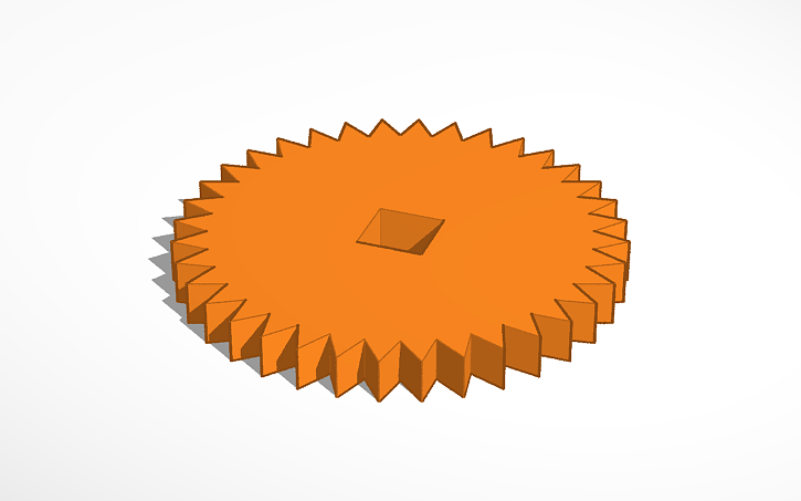 3D design 36 tooth gear - Tinkercad