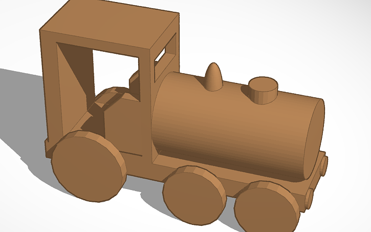 3D design Wooden train - Tinkercad