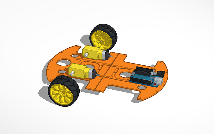 3D design Copy of Copy of CHASIS -CARRO ARDUINO - Tinkercad