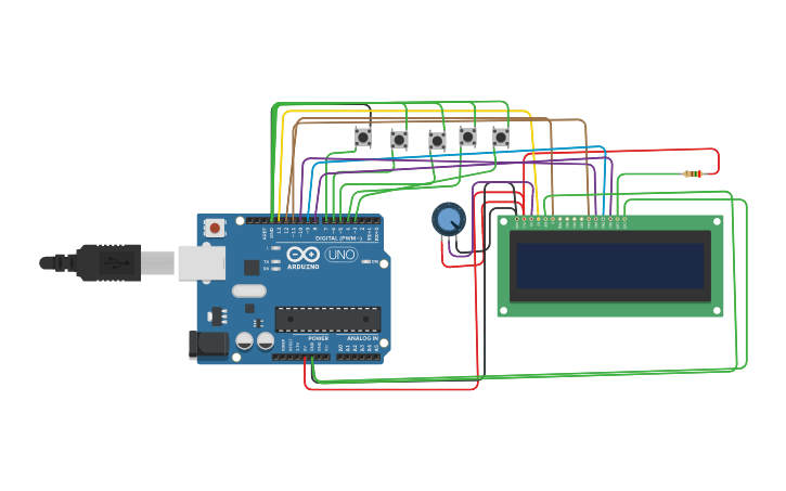 Circuit design EVM Machine - Tinkercad
