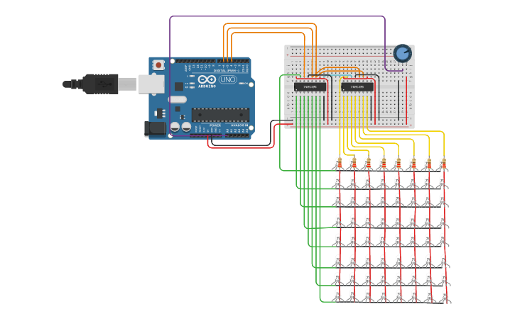 Circuit design cubo led - Tinkercad