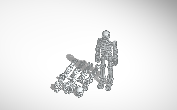 Skeleton Build Inventor 3D design Toy Skeleton Assembly - Tinkercad