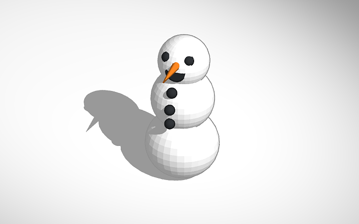 3D design Snowman - Tinkercad