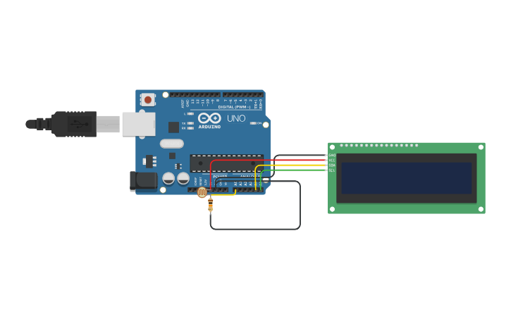 Circuit design LDR Integration With Arduino - Tinkercad