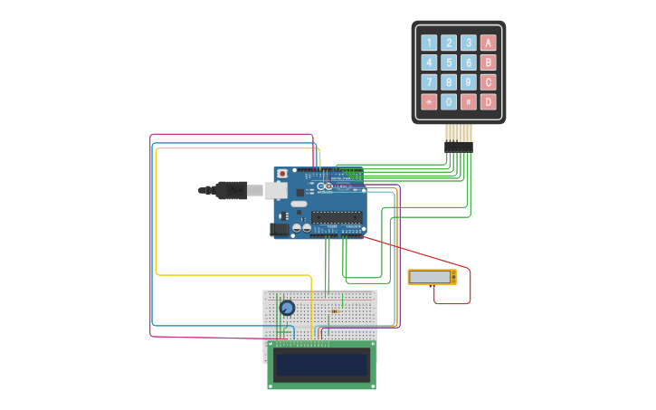Circuit design Keypad - Tinkercad