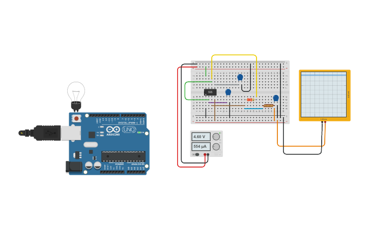 Circuit design 555 Timer example - Tinkercad