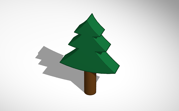 3D design Basic Tree with Trunk - Tinkercad