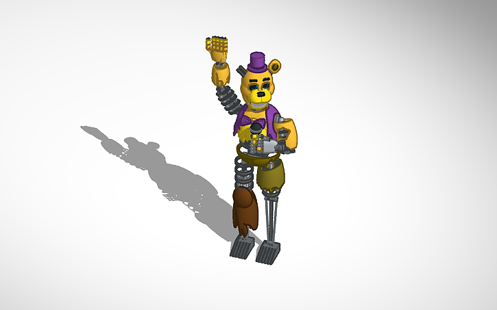3D design withered spring lock fredbear - Tinkercad