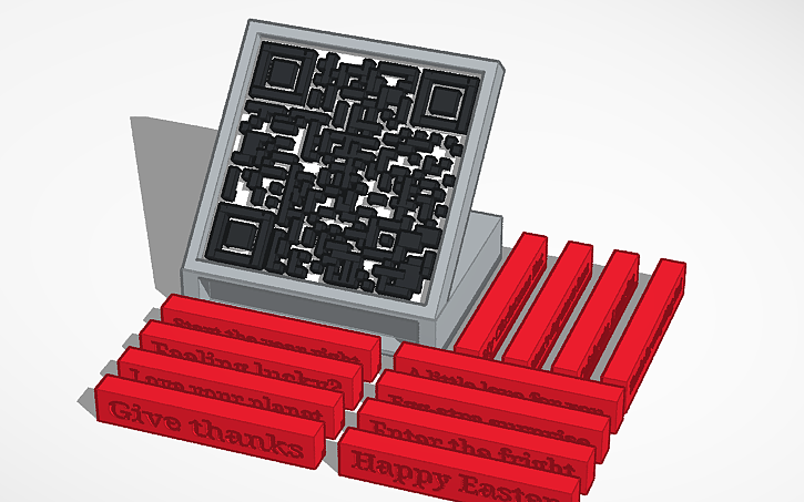3D design QR code RR - Tinkercad