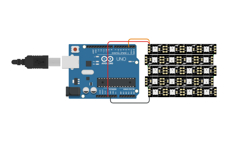Circuit design neo neo neo pixel - Tinkercad