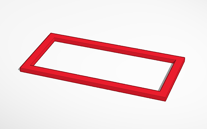 Rectangular 3d Card 3D design rectangle - Tinkercad
