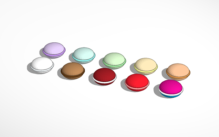 3D design Macaron - Tinkercad