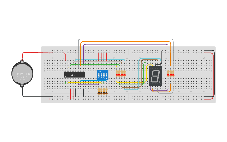 Circuit design CD4511 DECODER Binario para display de 7 segmentos ...