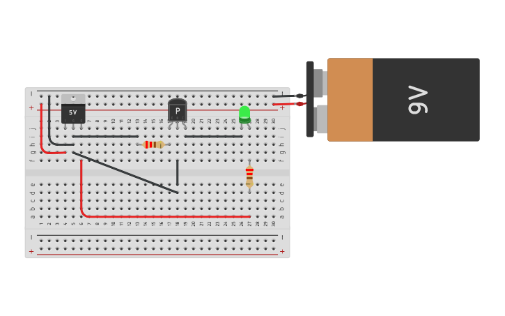 Circuit design FINGER TOUCH LAMP(NEGATIVE) - Tinkercad