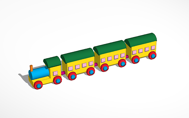3D design Toy train - Tinkercad