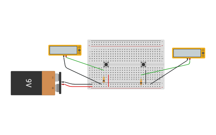 Circuit design Gustavo Pull Up y Pull Down - Tinkercad