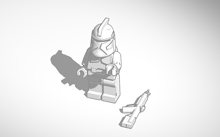 3D design Lego Clone trooper - Tinkercad