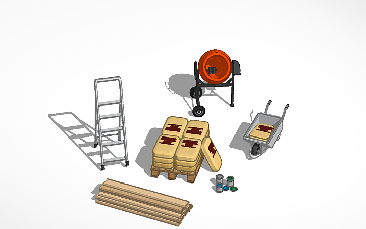 3D design building materials - Tinkercad