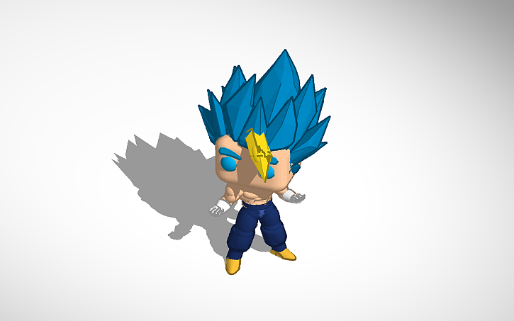 3D design Vegito Super Saiyan Blue Rage - Tinkercad