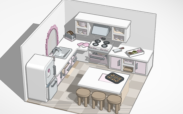 3D design ୧ ⁺˖ kitchen ⊂⊃ !!1 ⊹ ꒱ - Tinkercad