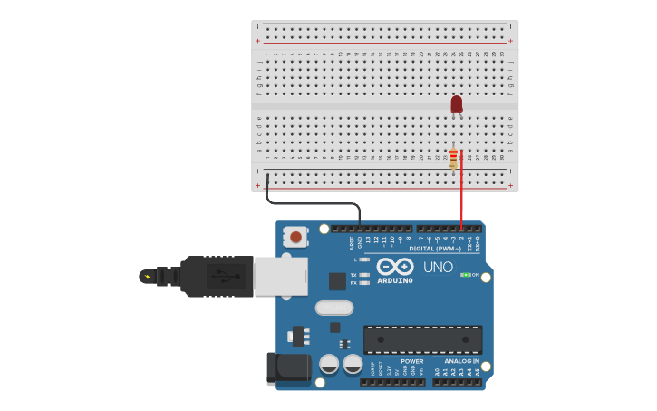 Circuit design LED Chaser Program - Tinkercad