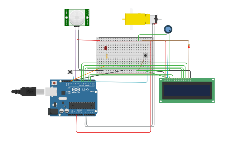 Circuit design Automated gate system copy - Tinkercad