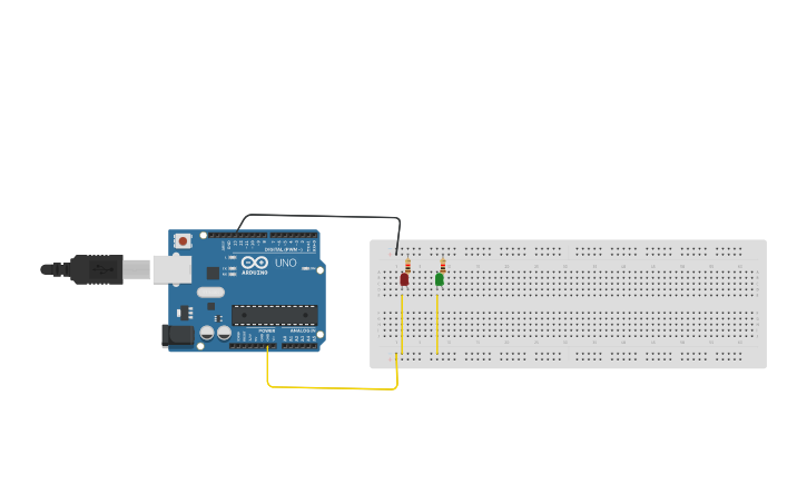 Circuit design Introdução a Arduíno com LED's - Tinkercad