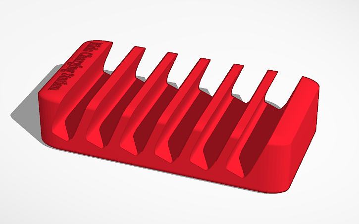 3D design Phone and Tablet Charging Station 6 Stations - Tinkercad