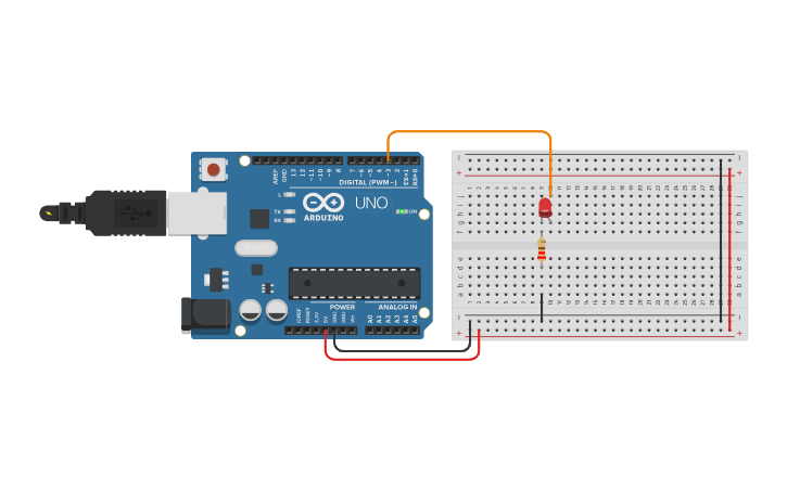 Circuit design Arduino PWM 控制 - Tinkercad