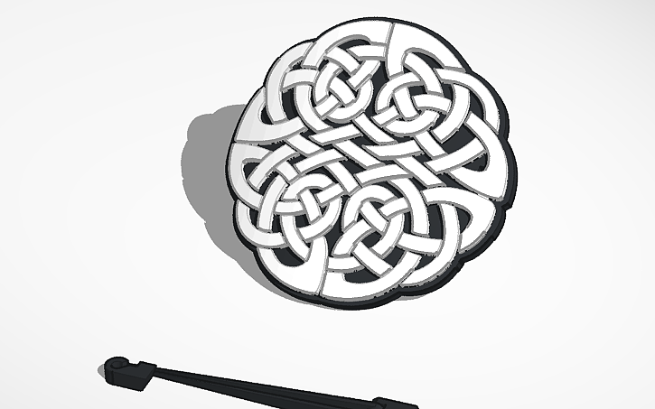 3D design Celtic Knot Brooch Printable - Tinkercad