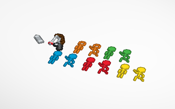 3D design pixel art cursor pack: Alan Becker - Tinkercad