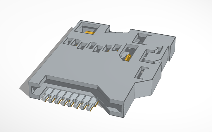 3D design Micro SD card Reader - Tinkercad