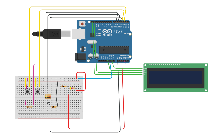 Circuit design Multimeter using arduino - Tinkercad