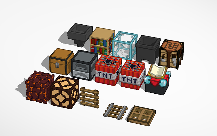 3D design Minecraft Blocks - Tinkercad