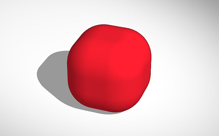 3D design Rounded cube experiment - Tinkercad