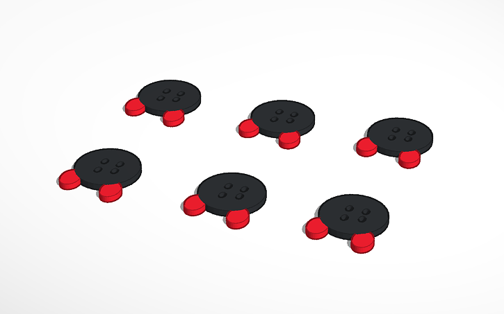 3D design mickey mouse button - Tinkercad