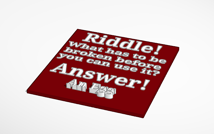 3D design PrincessLeo25 Riddle! (Part 3) - Tinkercad