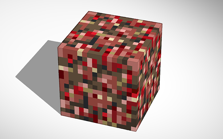 3D design Netherrack block minecraft (FAIL!) - Tinkercad