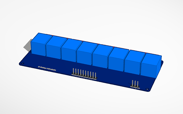 3D design 8 Relay Module (5V) - Tinkercad