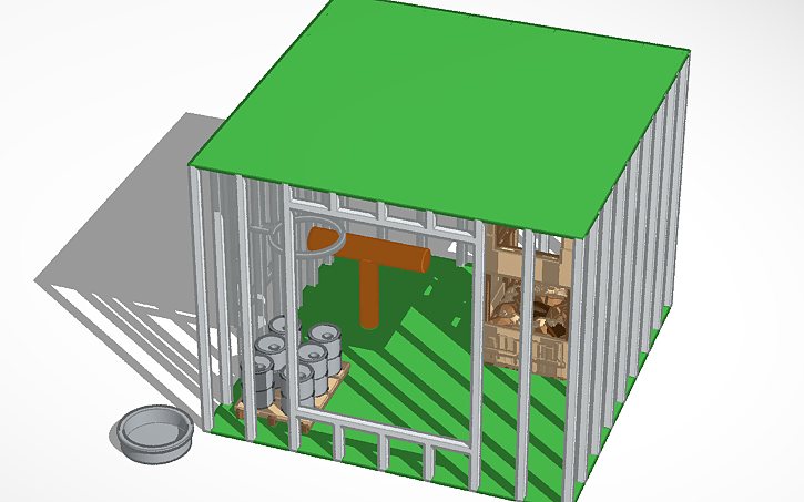 3D design bird cage 2 - Tinkercad