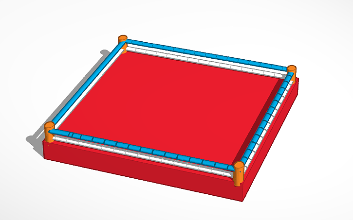 3D design boxing rinng - Tinkercad