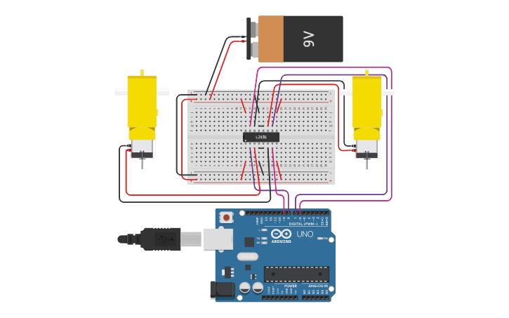 Circuit design MotorDriver_Arduino_Interfacing - Tinkercad