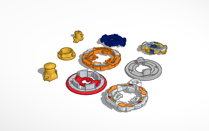 3D design Glide Ragnaruk Beyblade - Tinkercad