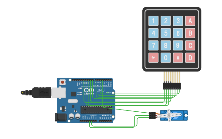 Circuit design Digital Lock - Tinkercad