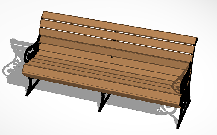 3D design Titanic Bench - Tinkercad