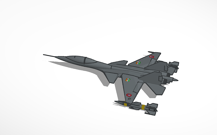 3D design Stealth Jet(HAL AMCA) - Tinkercad